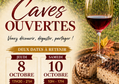 Rendez-vous les 8 et 10 octobre pour nos journées caves ouvertes et tommes au marc !