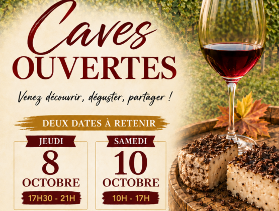 Rendez-vous les 8 et 10 octobre pour nos journées caves ouvertes et tommes au marc !